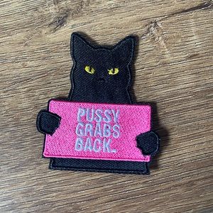 BRAND NEW Irreverent Clothing Patch-Black Cat "P*ssy Grabs Back"